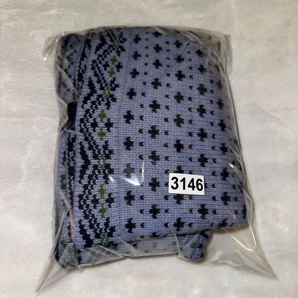 L.L. Bean Vintage Womens XL Nordic Blue Lambswool Cardigan Sweater Gently Worn - Picture 12 of 12